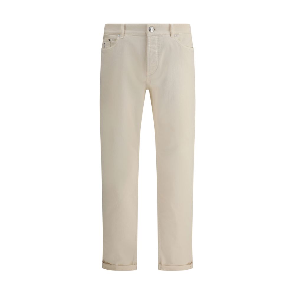 Jeans with turn-up hem