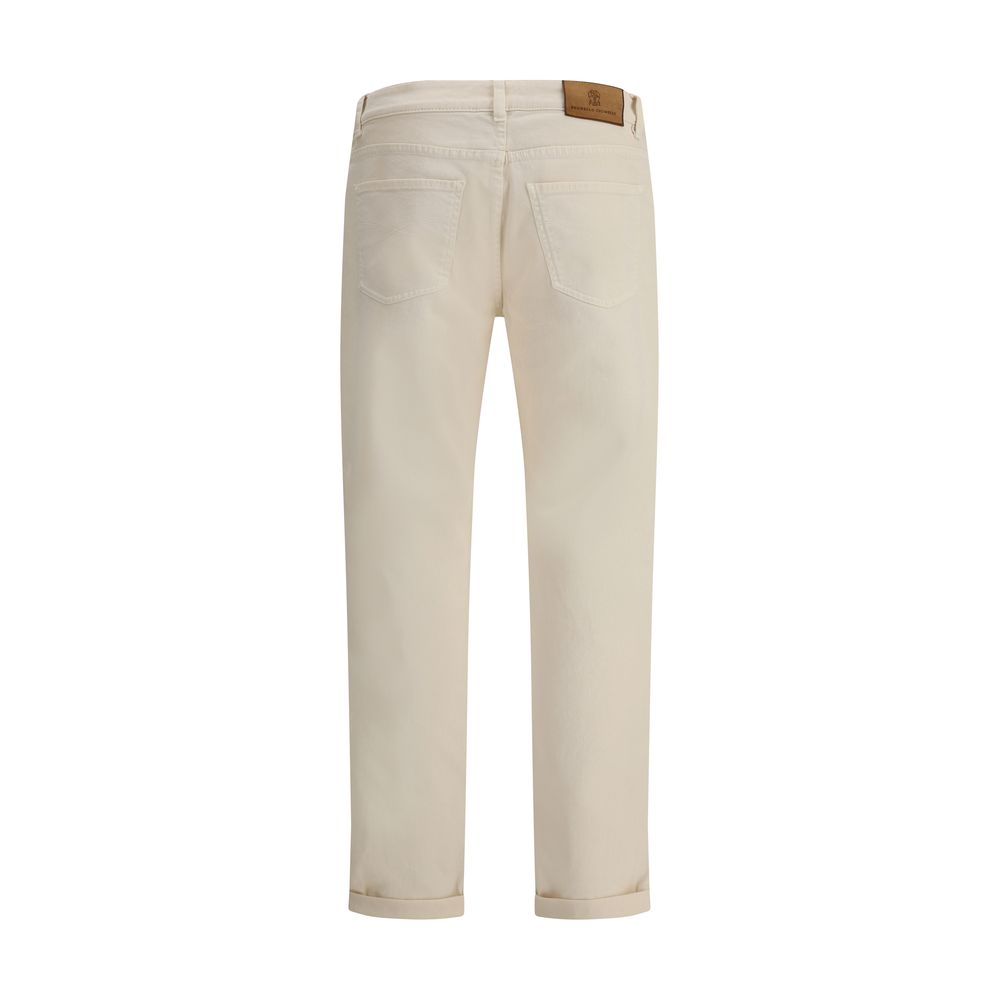 Jeans with turn-up hem