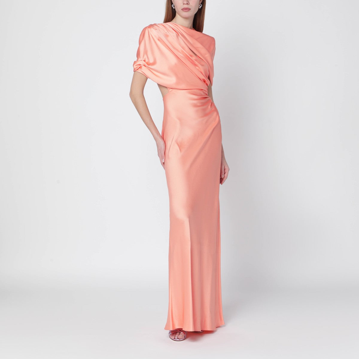 Stella McCartney Stella McCartney Pink shiny satin maxi dress