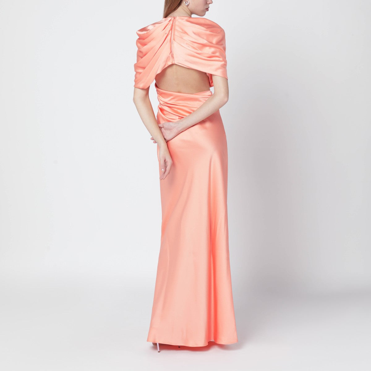 Stella McCartney Stella McCartney Pink shiny satin maxi dress