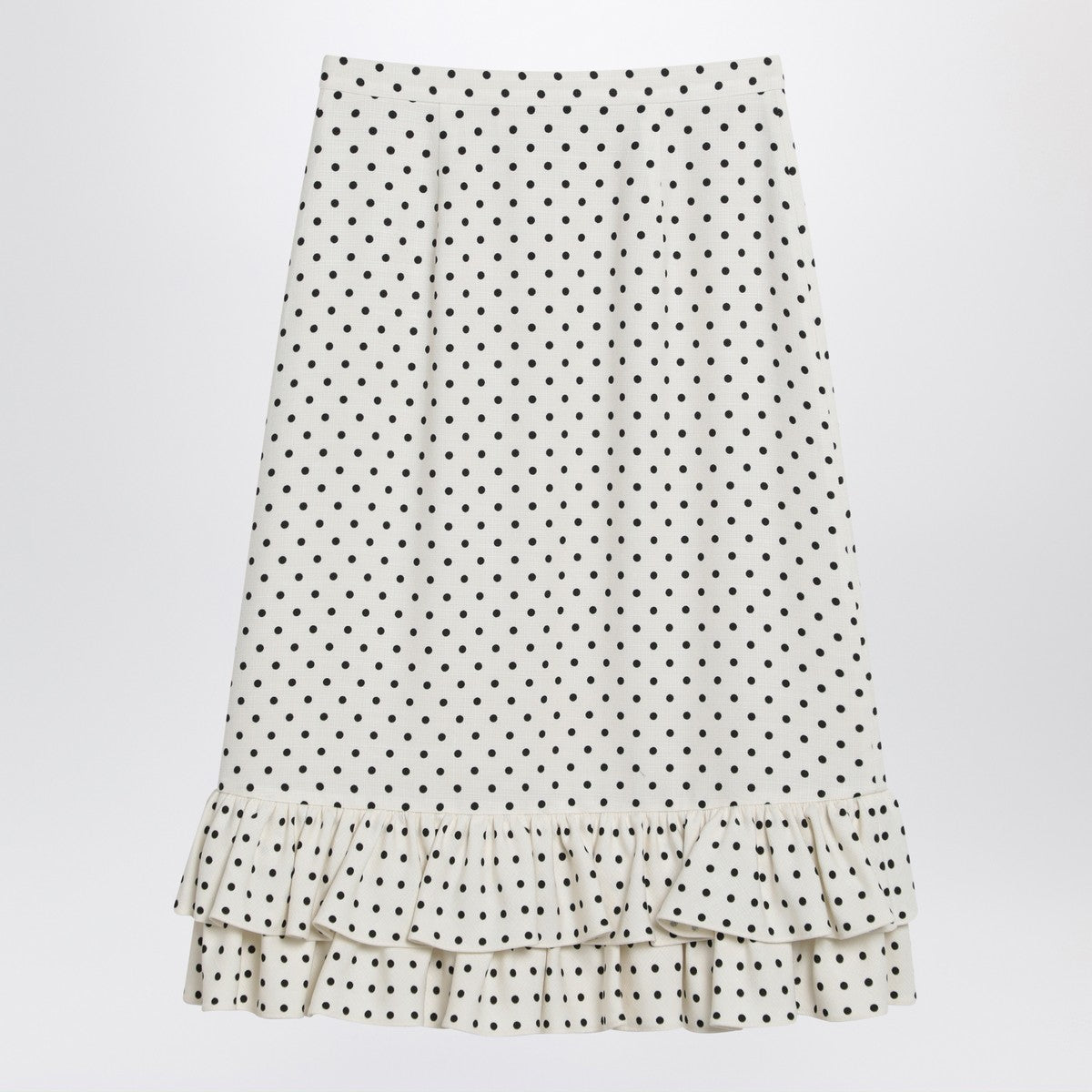 Valentino Valentino Ivory polka-dot skirt with ruffles