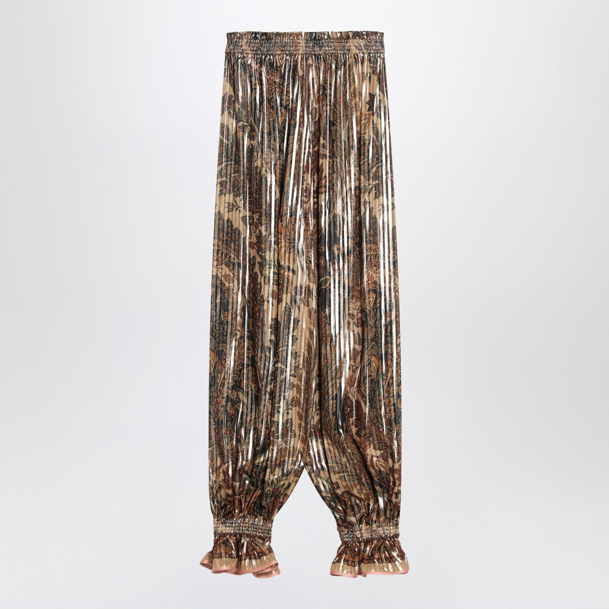 Valentino Valentino Pleated silk-blend trousers