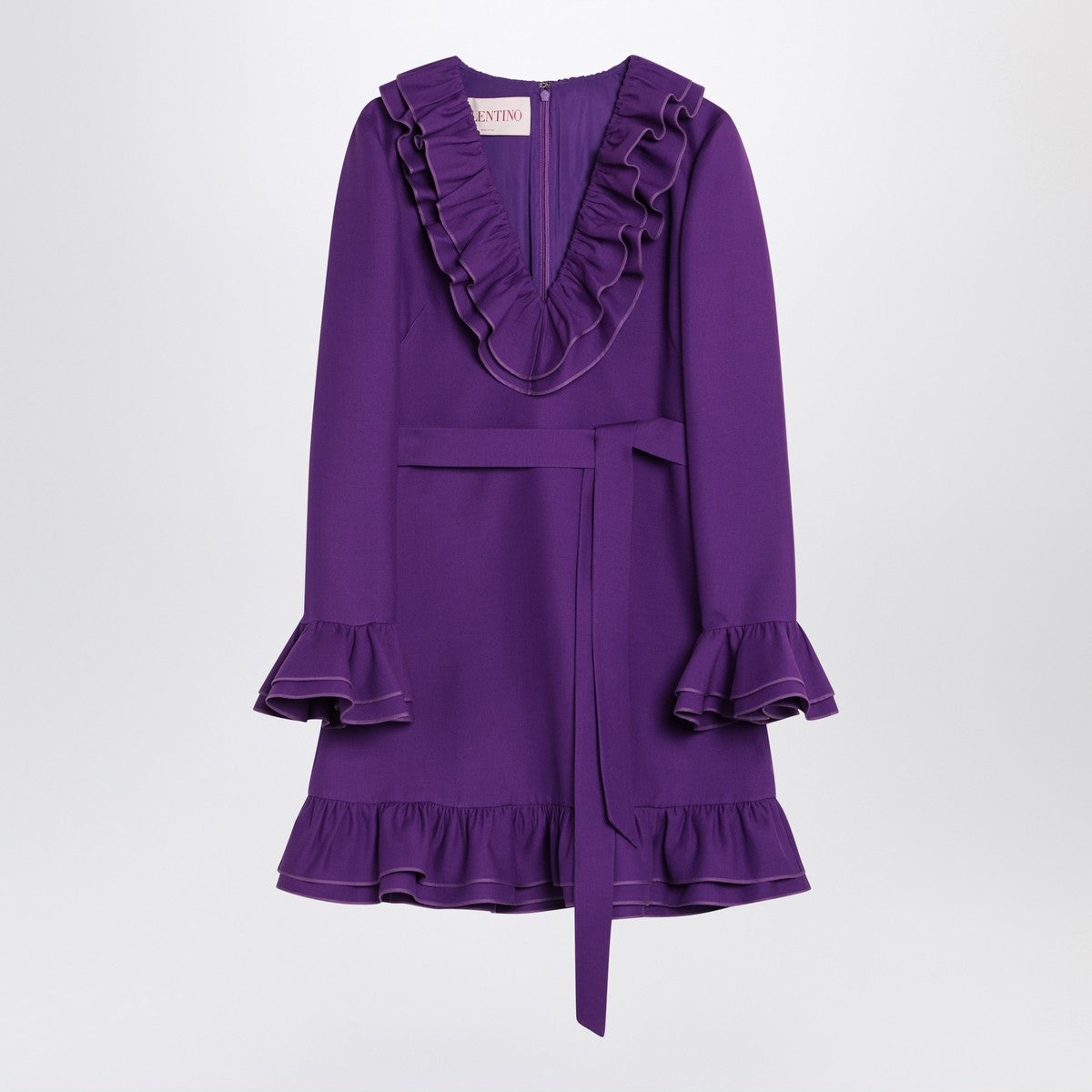 Valentino Valentino Purple wool and silk mini dress