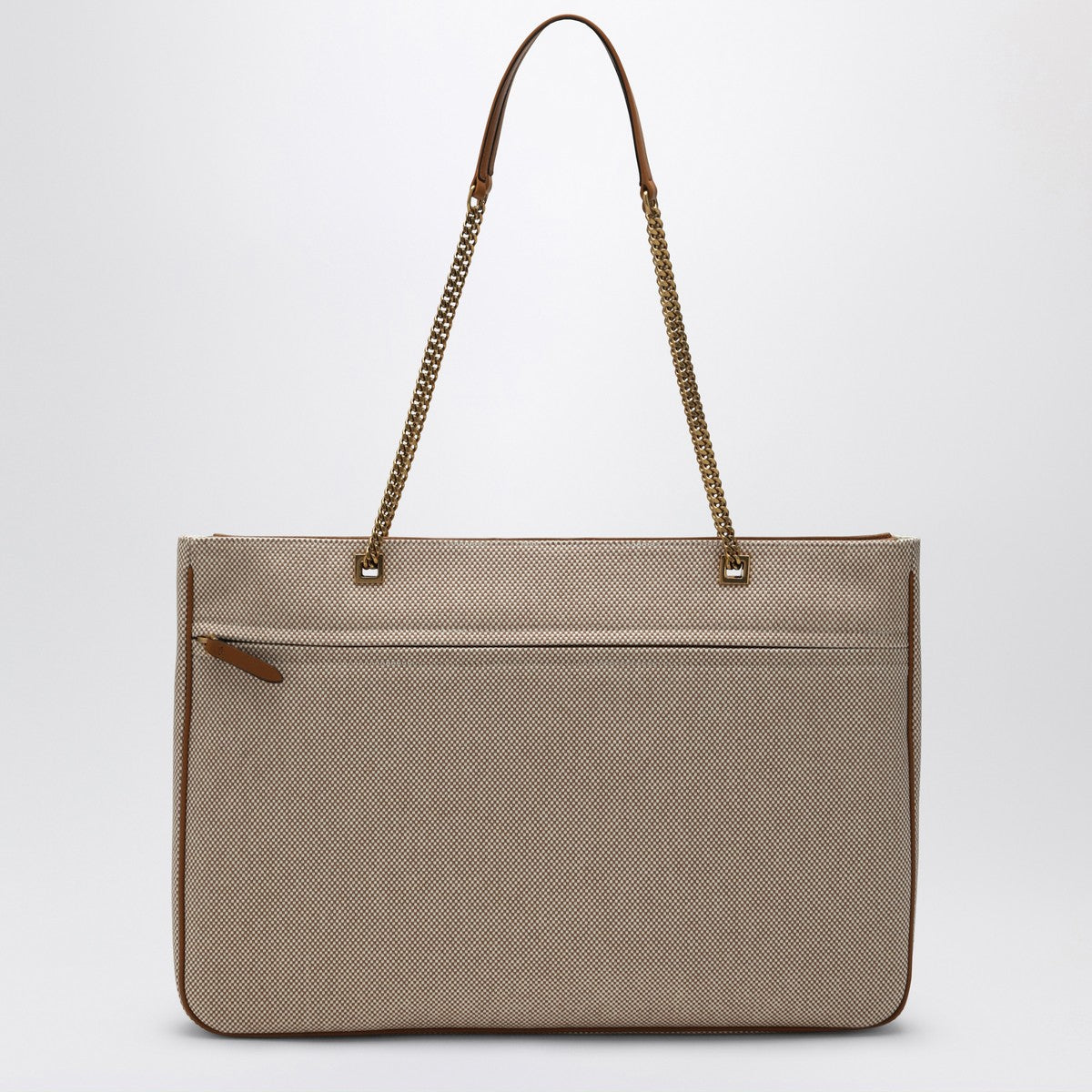 Valentino Garavani Large Viva Superstar Bag in Natural/Spice Canvas