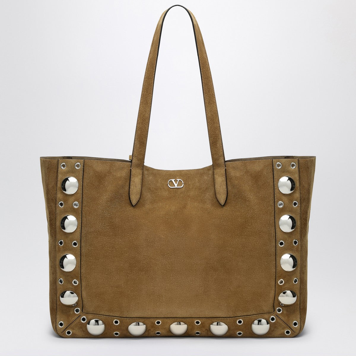 Valentino Garavani Valentino Garavani Large Nellcôte tote bag in havana suede