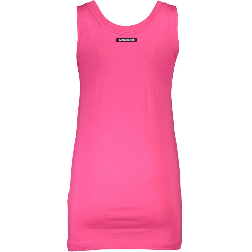 Pink Cotton Women Tank Top