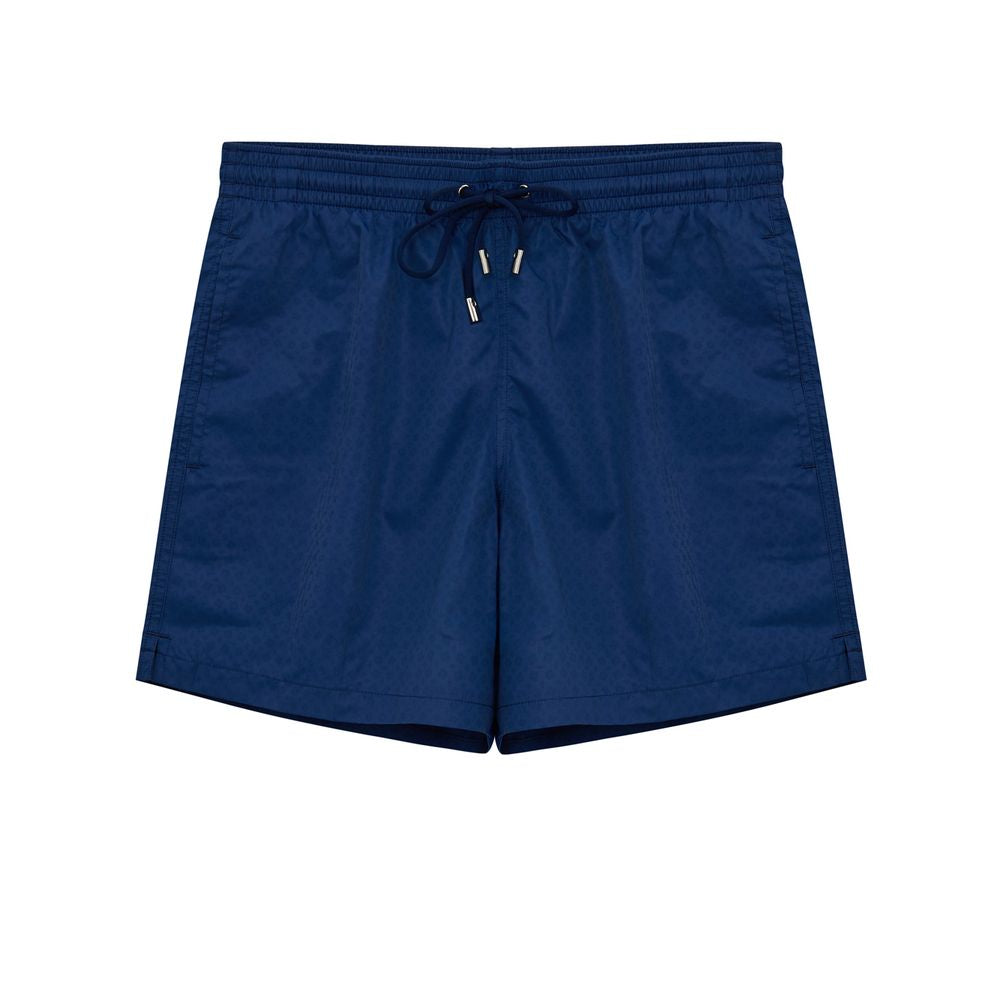 Blue Polyester Swimwear