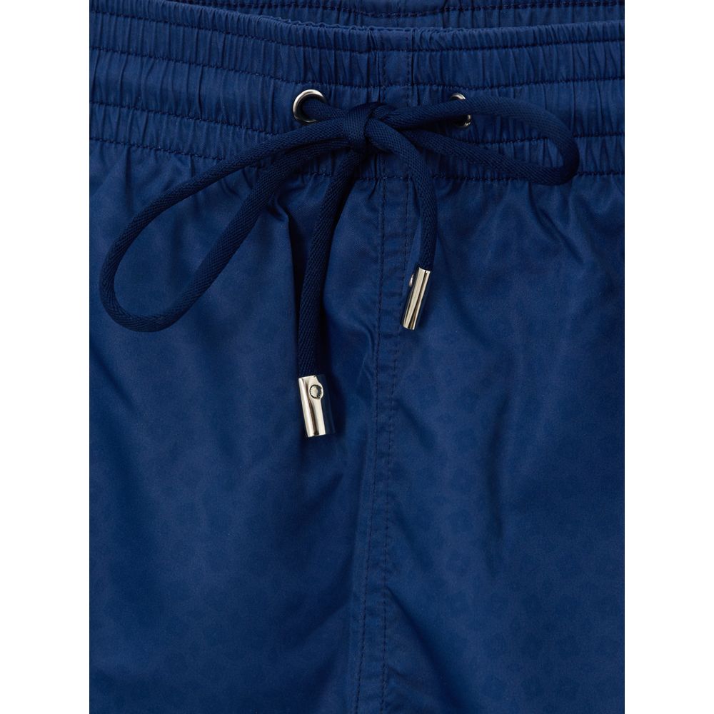 Blue Polyester Swimwear