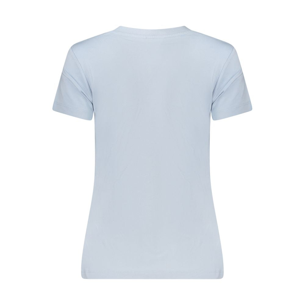 Light Blue Cotton Tops & T-Shirt