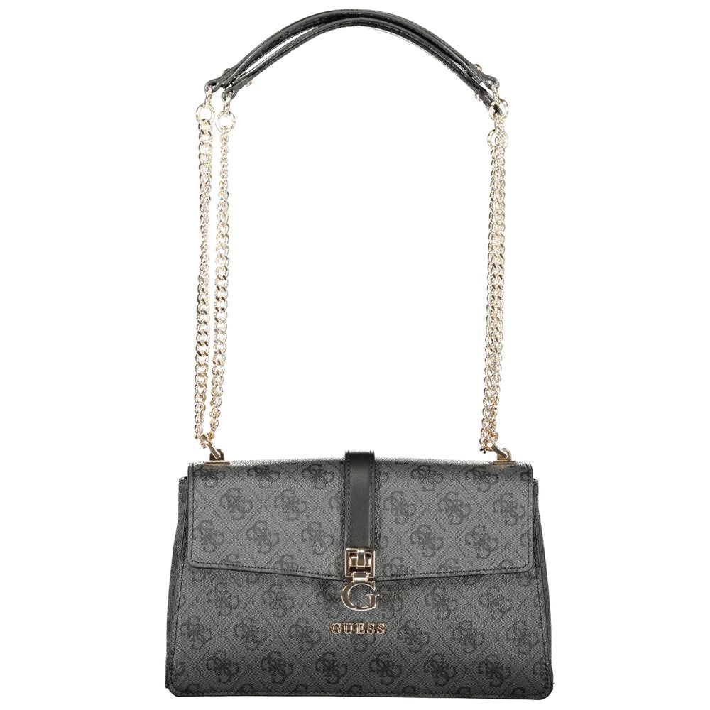 Gray Polyethylene Women Handbag