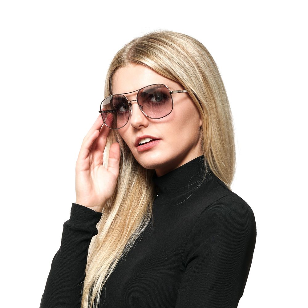 نظارات شمسية نسائية فضية من Guess