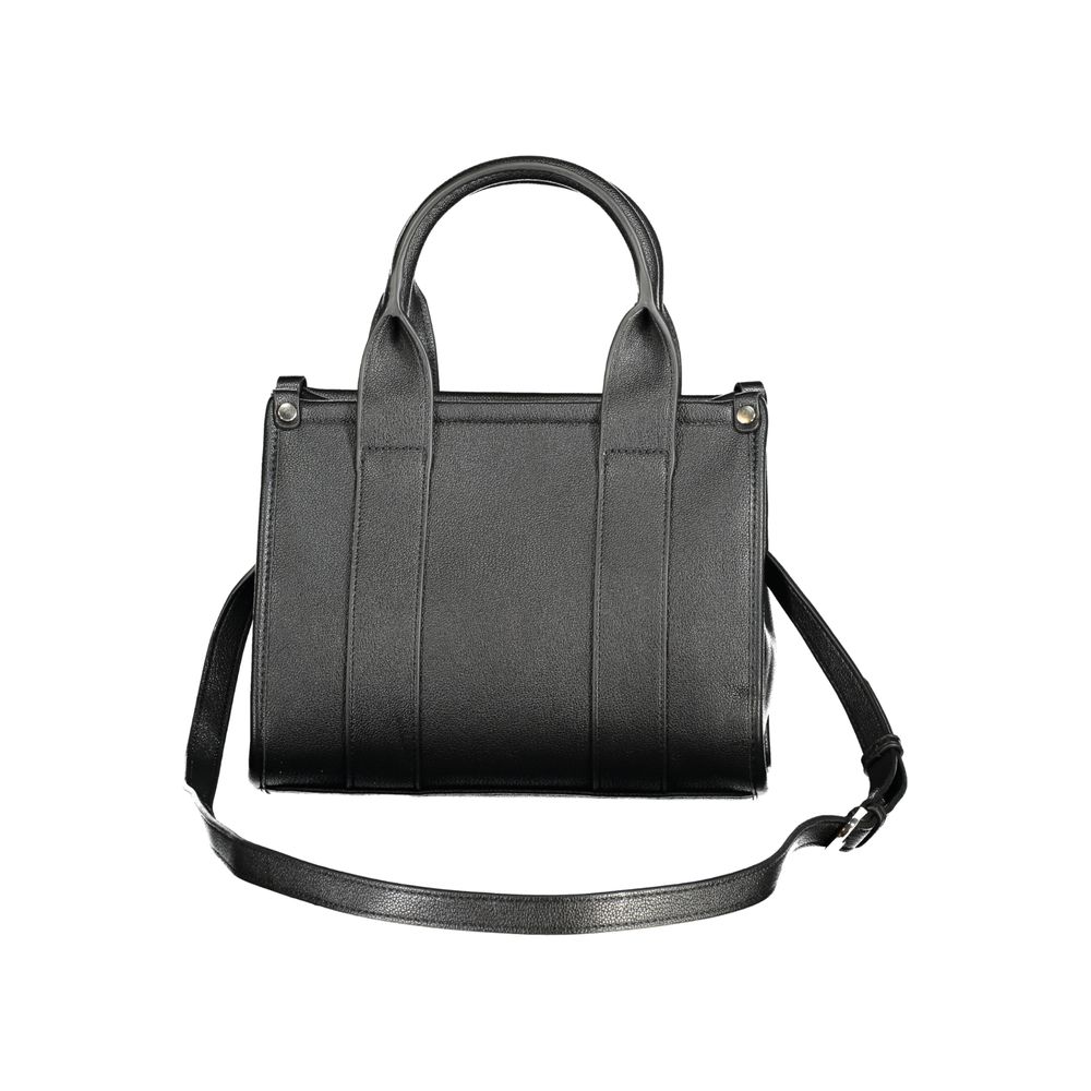 Black Polyethylene Women Handbag