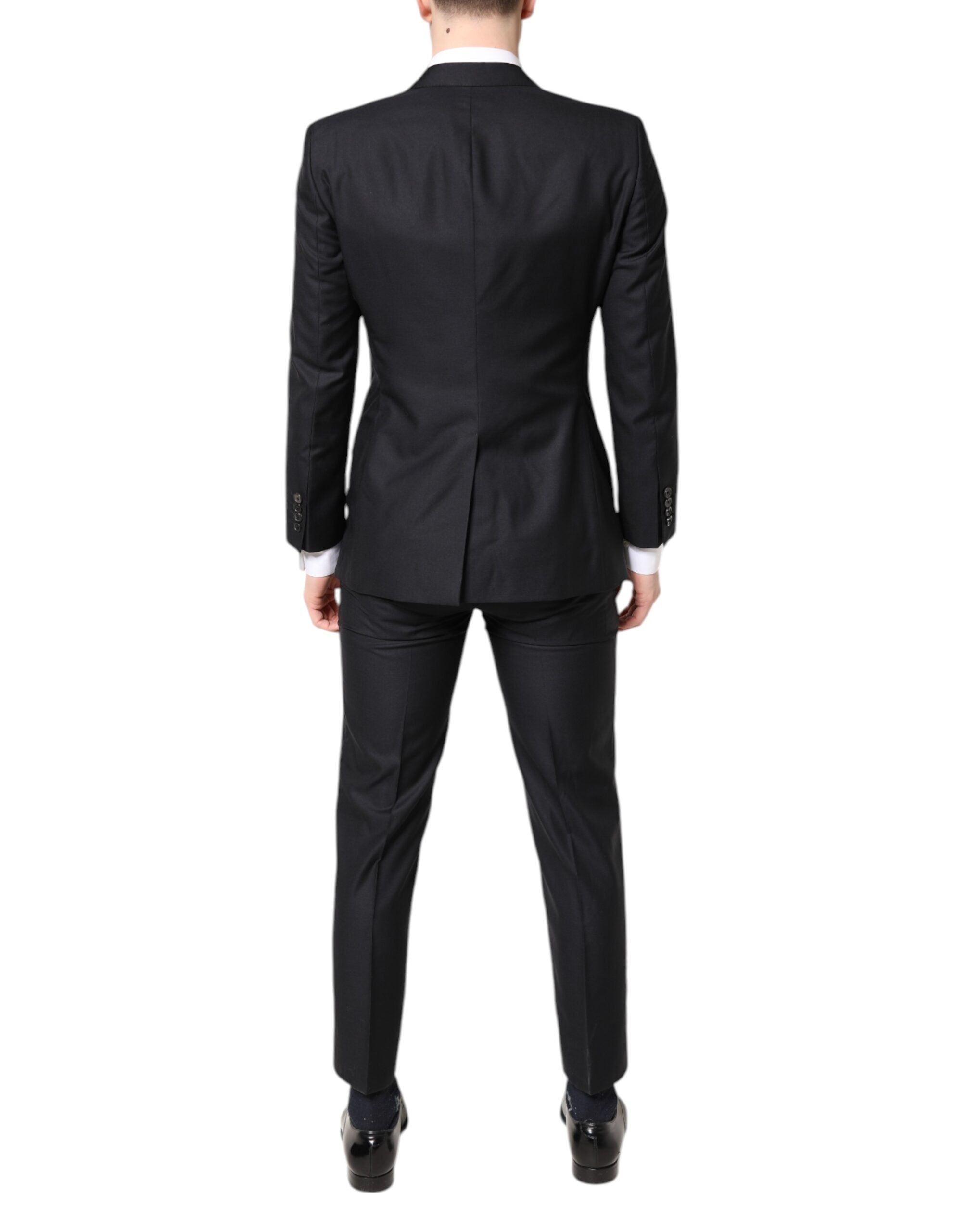 Black MARTINI Wool Formal 3 Piece Suit