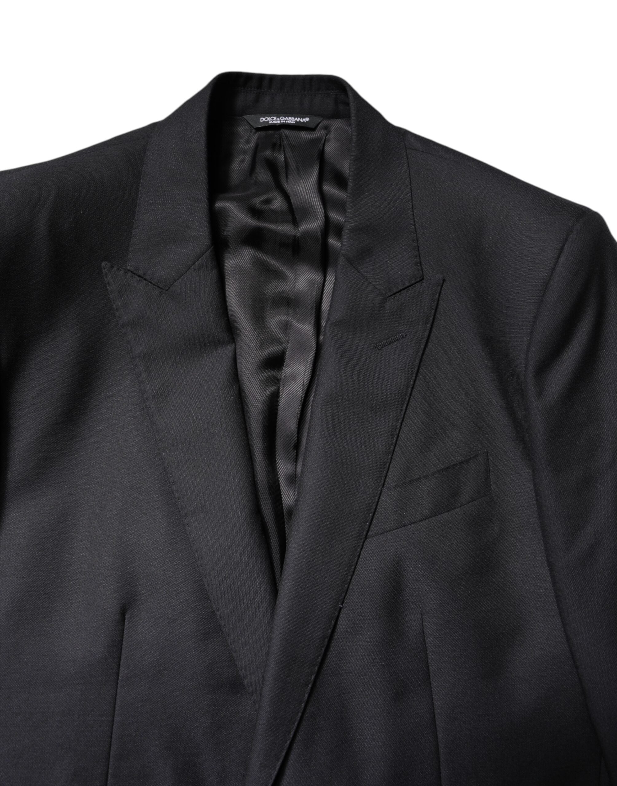 Black MARTINI Wool Formal 3 Piece Suit