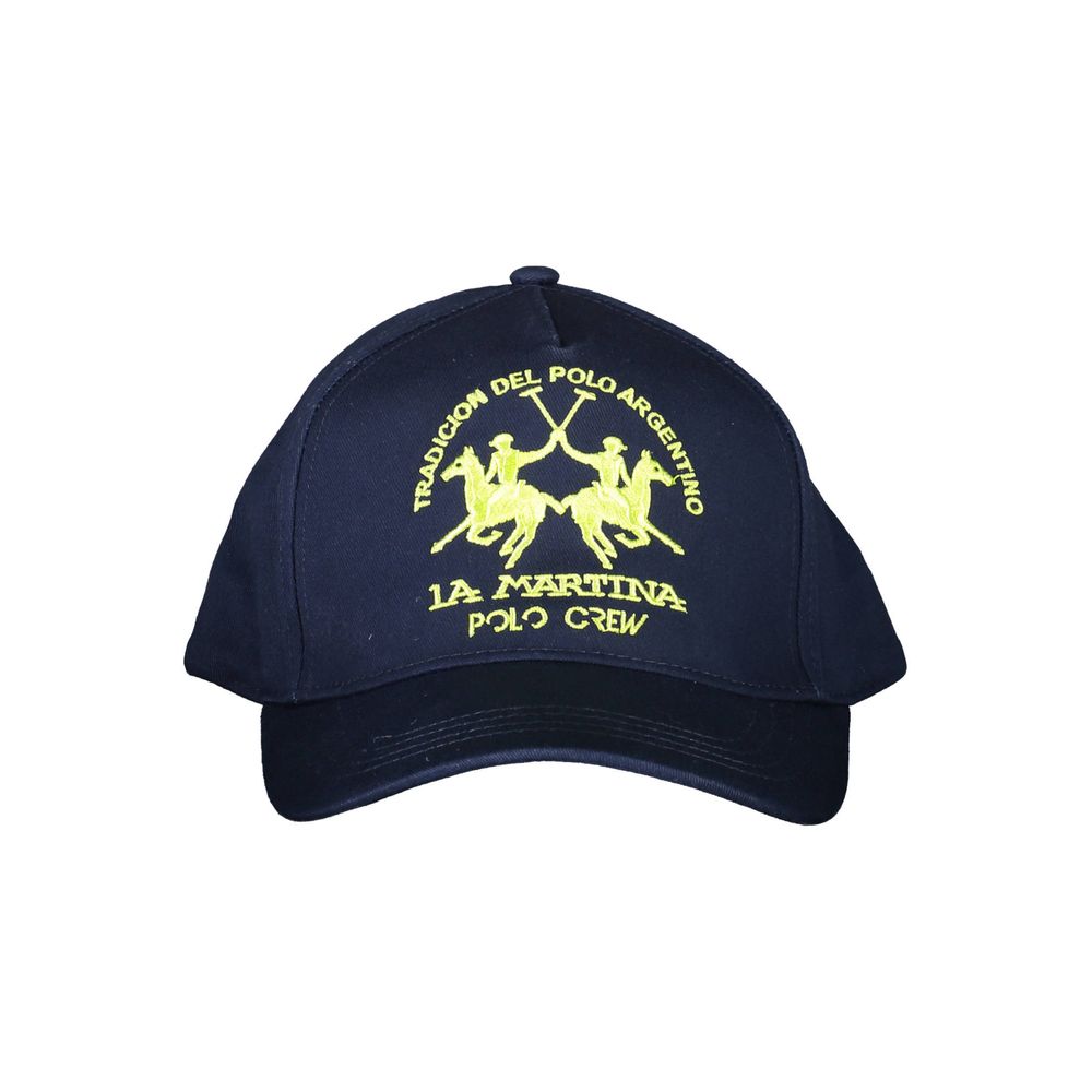 Blue Cotton Men Cap