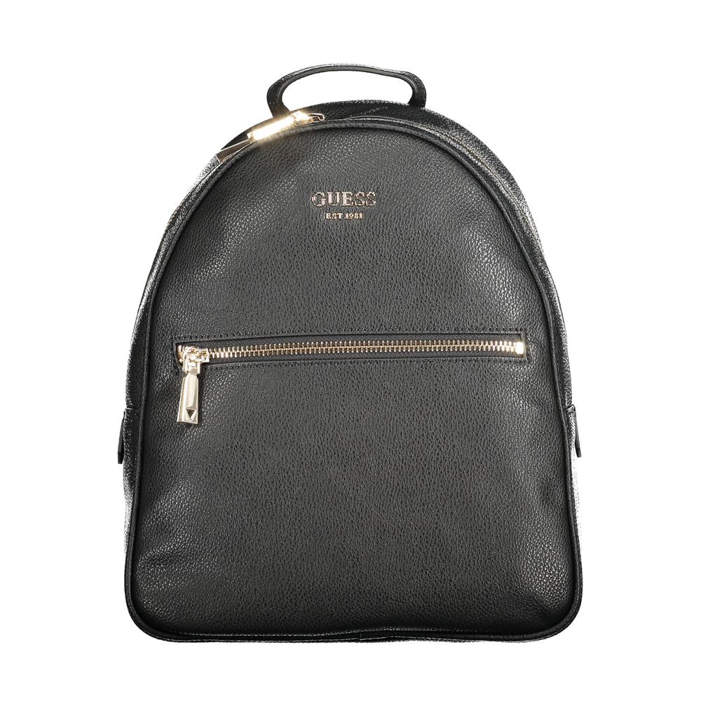 Black Polyethylene Women Backpack