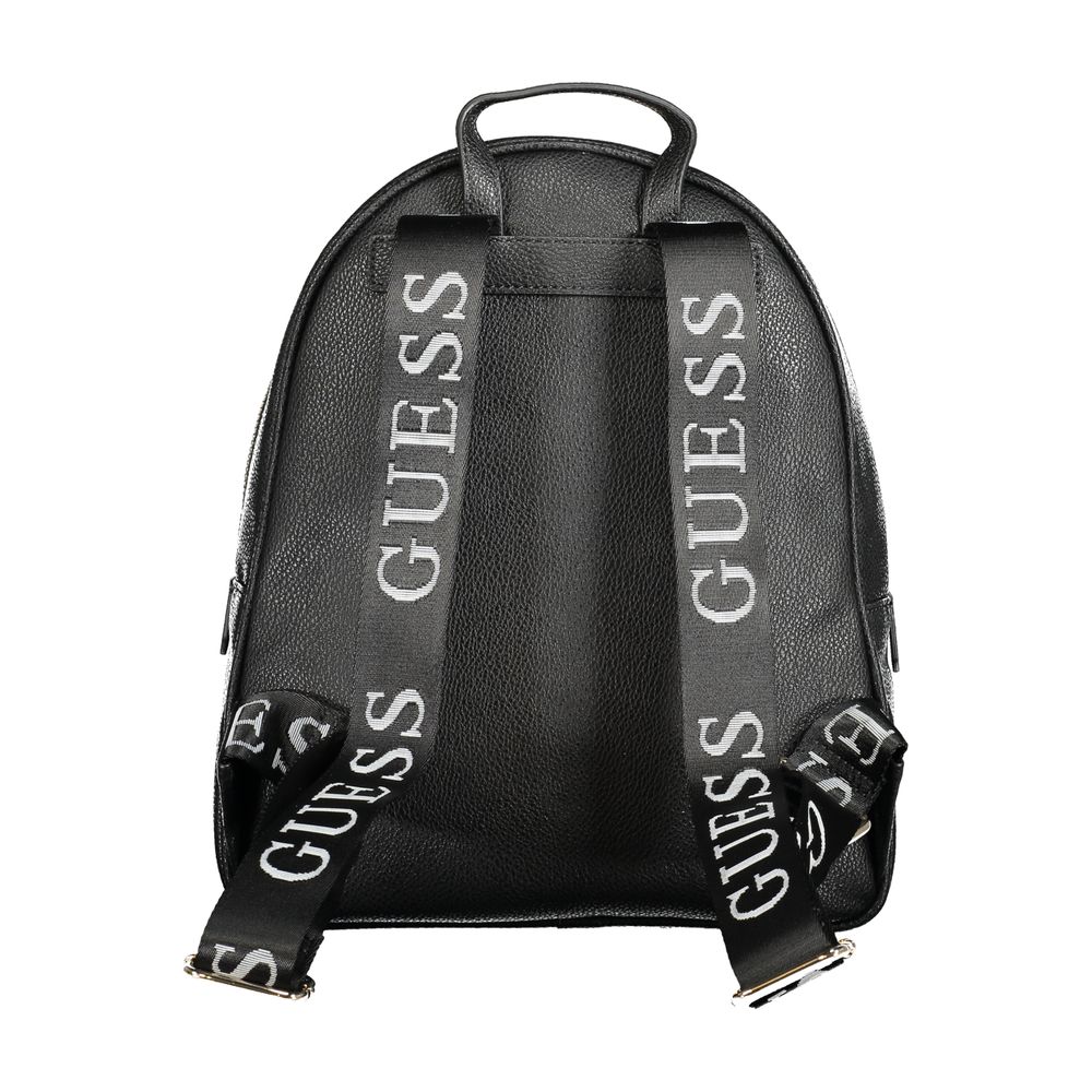 Black Polyethylene Women Backpack