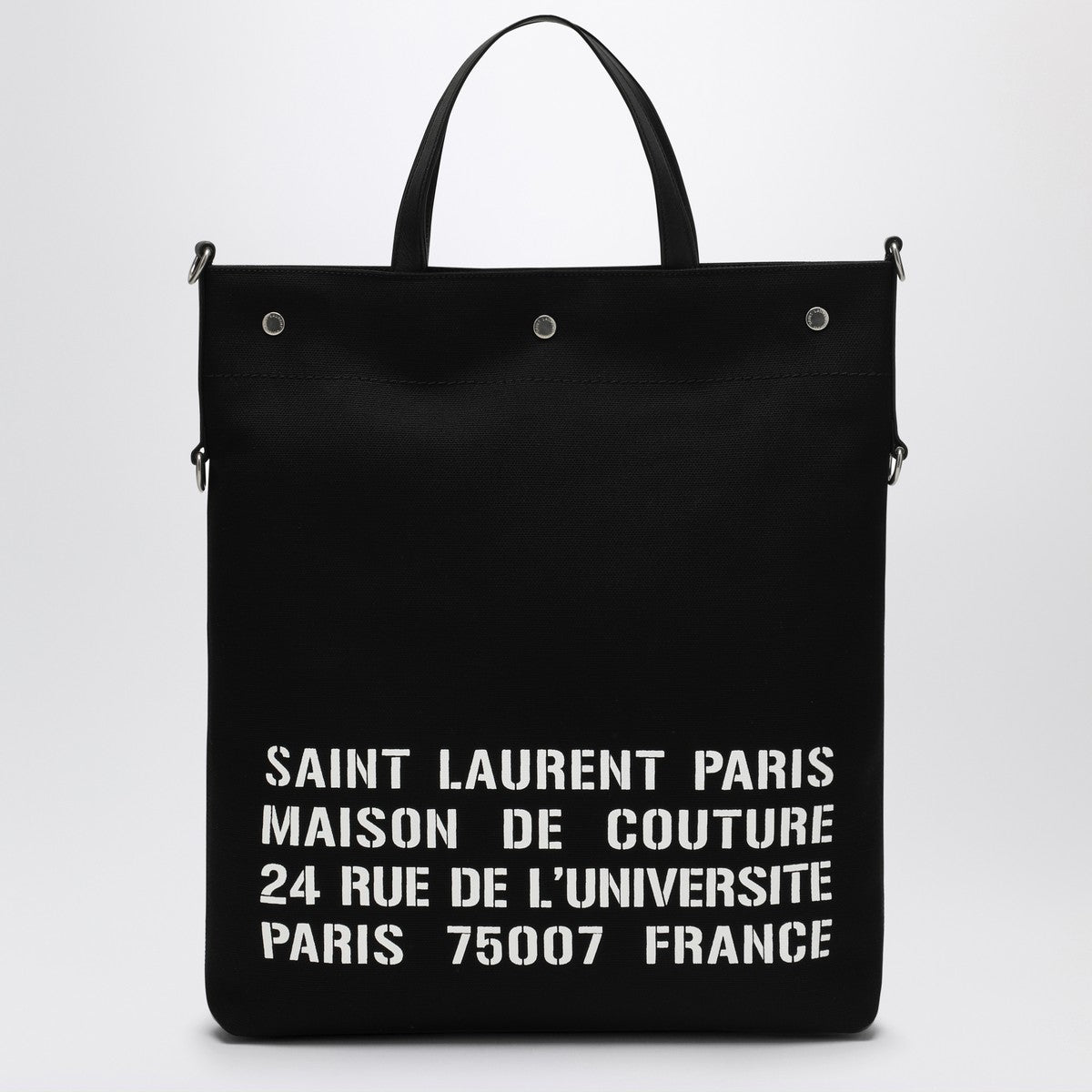 Saint Laurent Saint Laurent North/South tote bag in black canvas