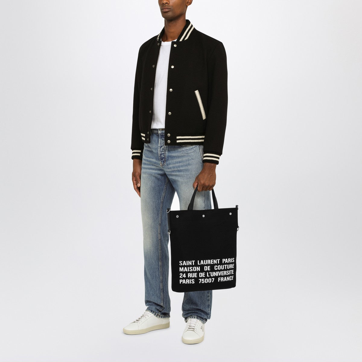 Saint Laurent Saint Laurent North/South tote bag in black canvas