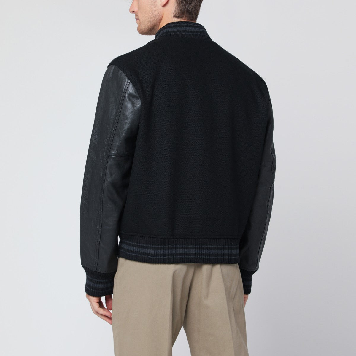 Polo Ralph Lauren Polo Ralph Lauren Black wool-blend Letterman jacket