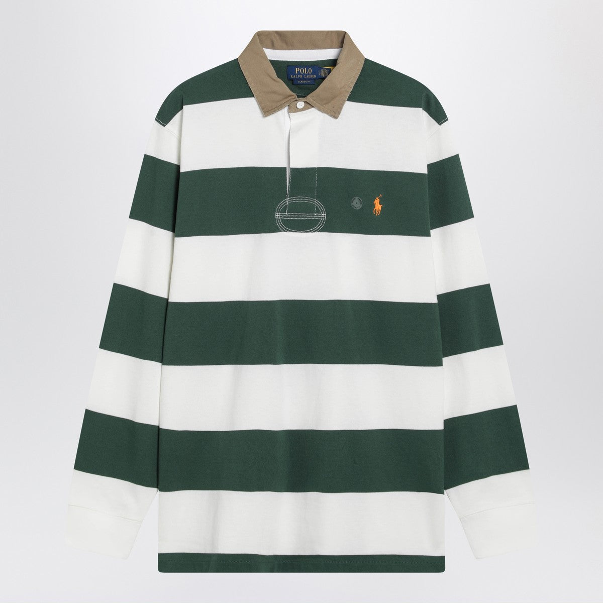 Polo Ralph Lauren Polo Ralph Lauren Green/cream striped Classic Fit polo shirt