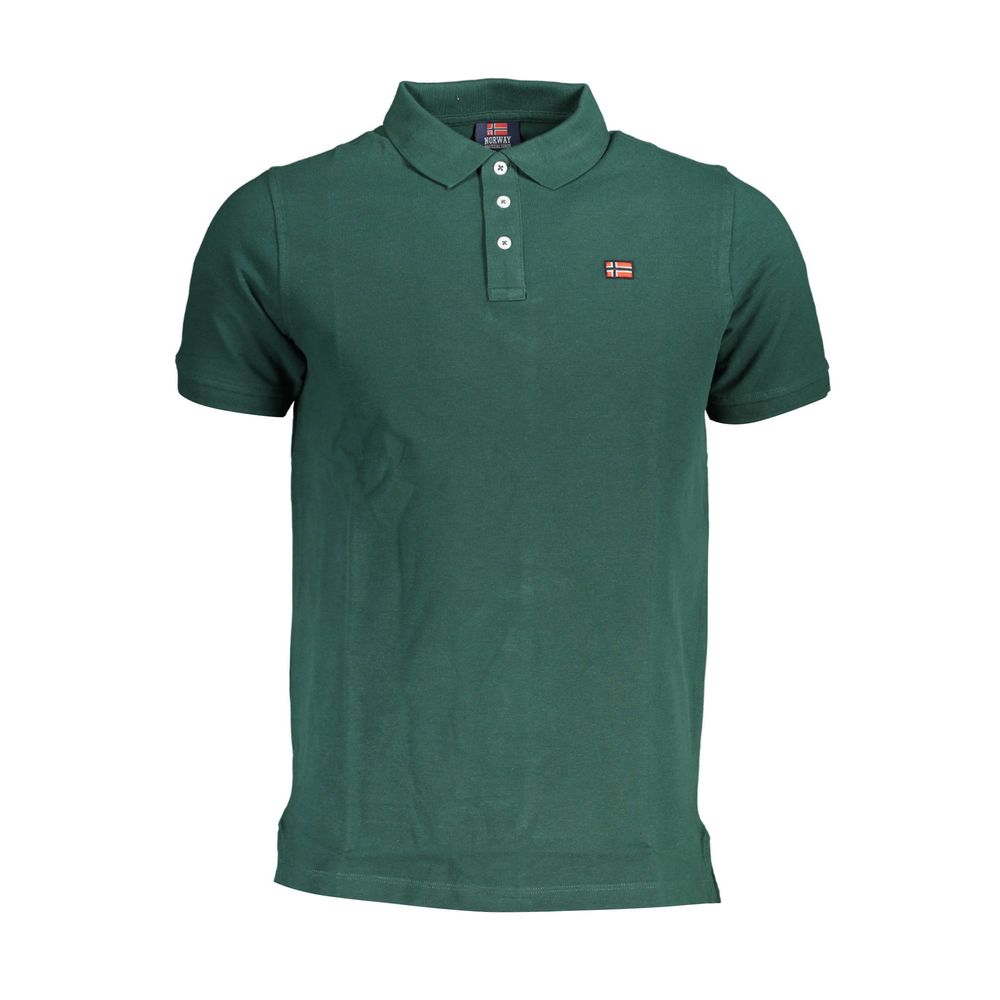 Green Cotton Mens Polo Shirt