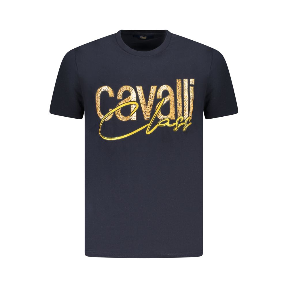 Blue Cotton Men T-Shirt
