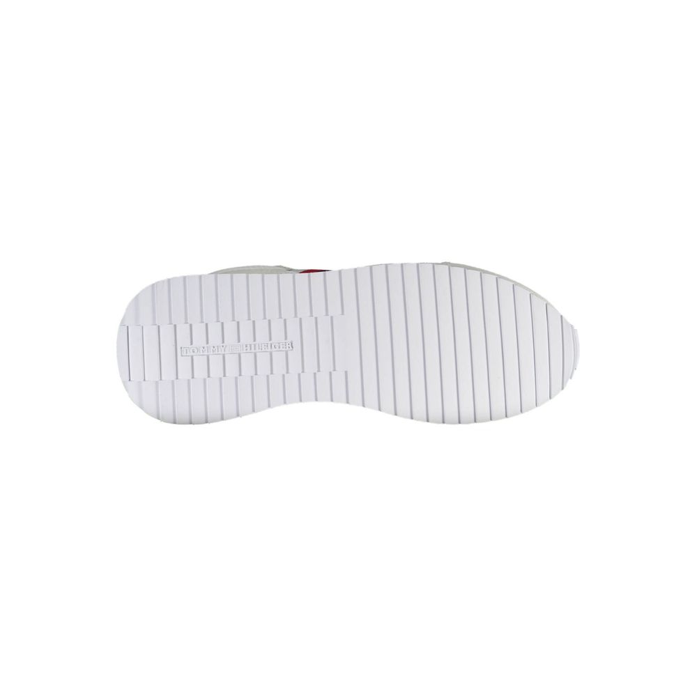 White Polyester Men Sneaker