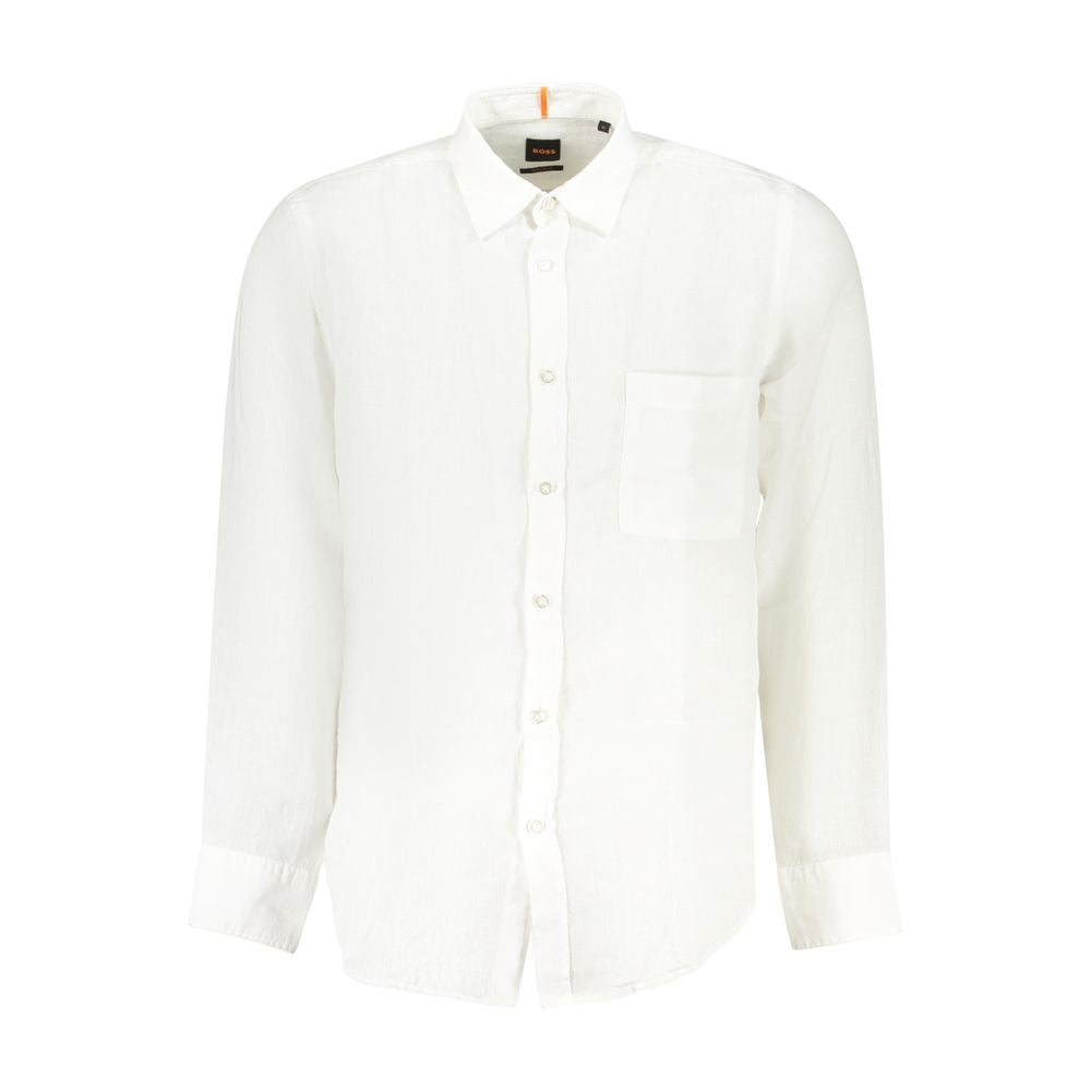 White Linen Men Shirt