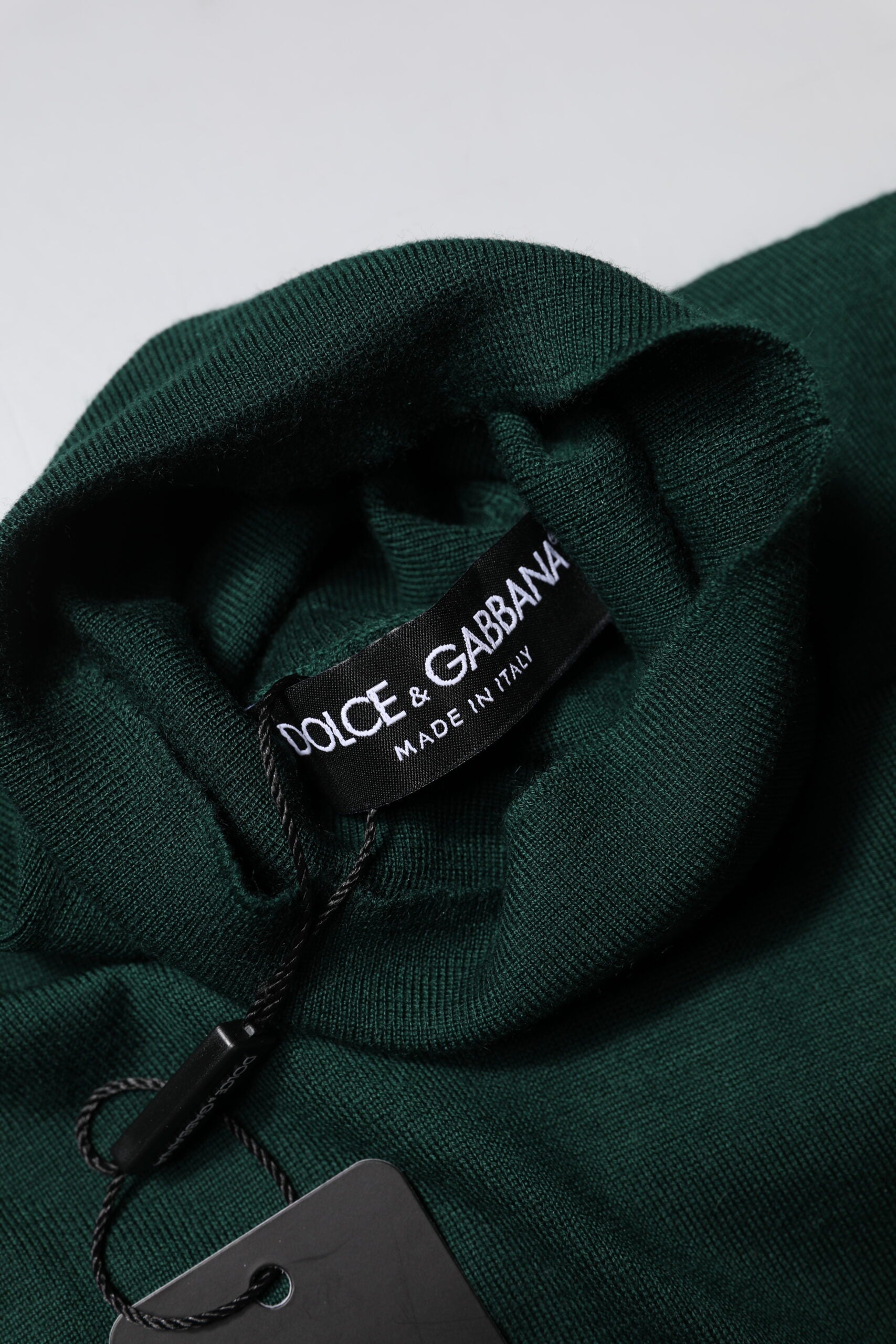 Green Cashmere Knitted Men Pullover Sweater