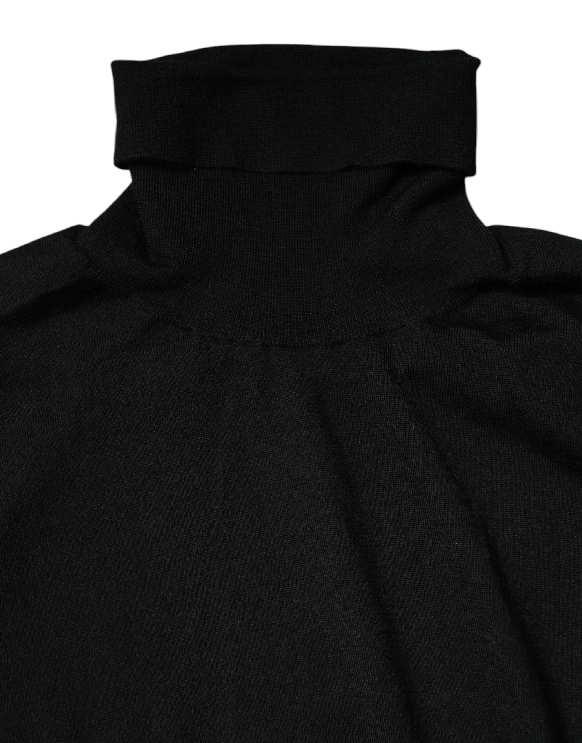 Black Cashmere Knitted Men Pullover Sweater