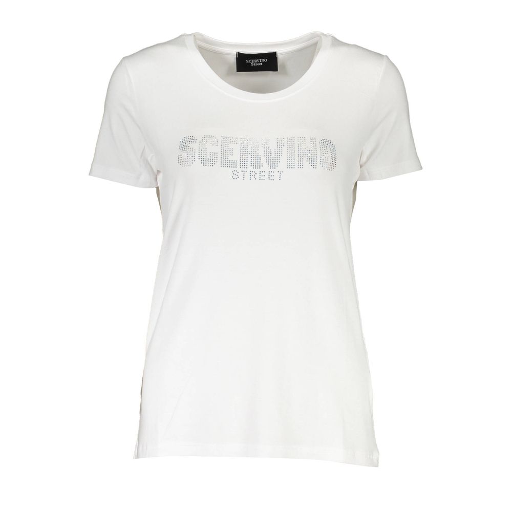 تي شيرت نسائي أبيض من Scervino Street من Elastane