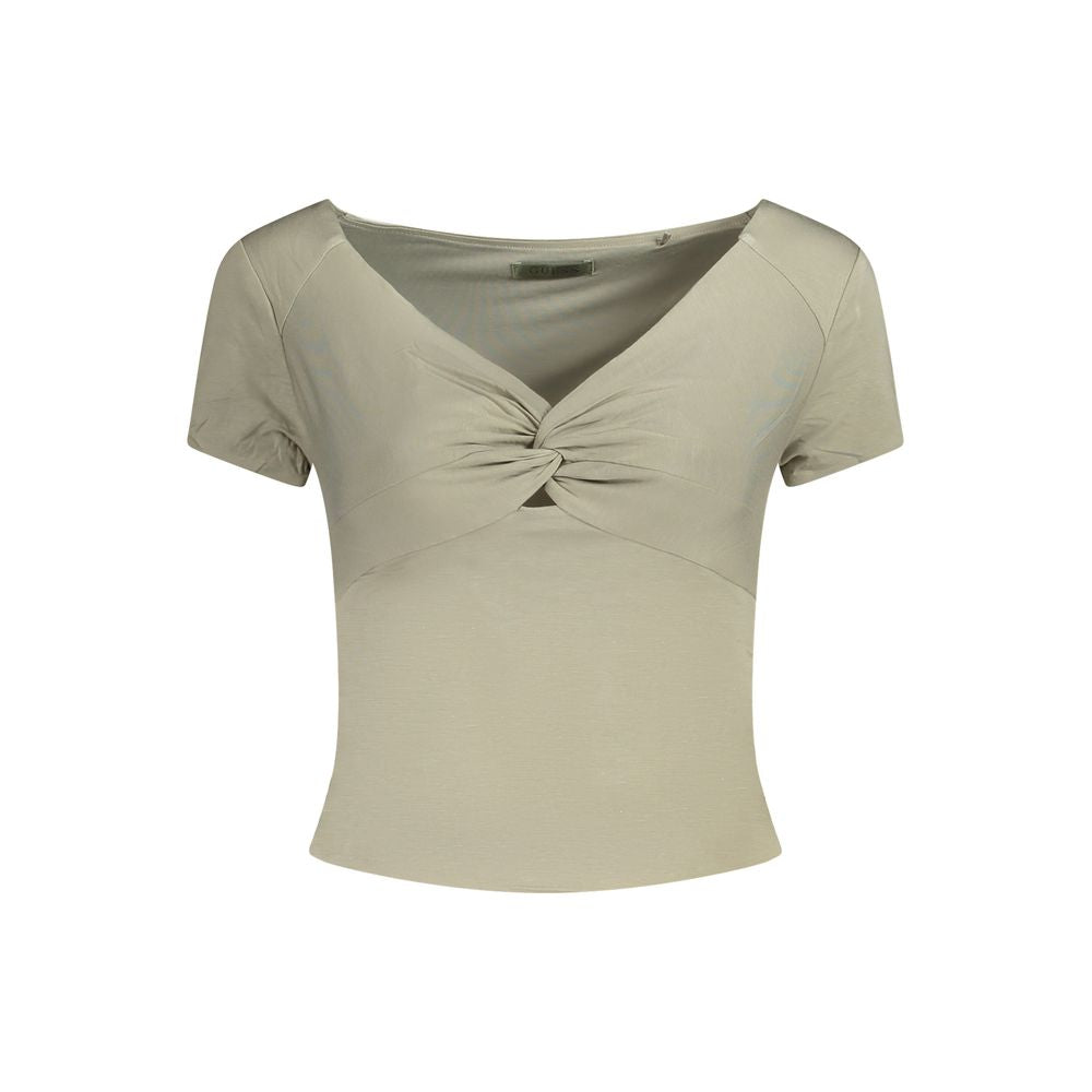 Green Modal Tops & T-Shirt