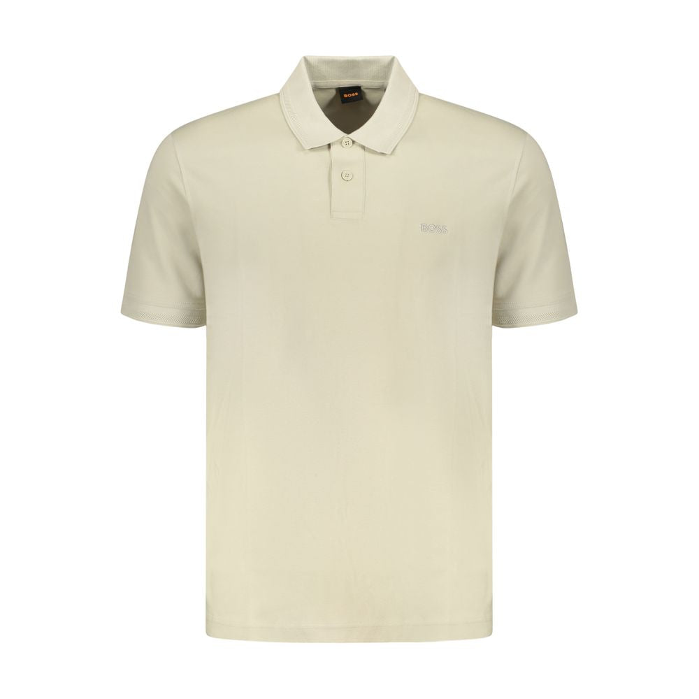 Beige Cotton Polo Shirt