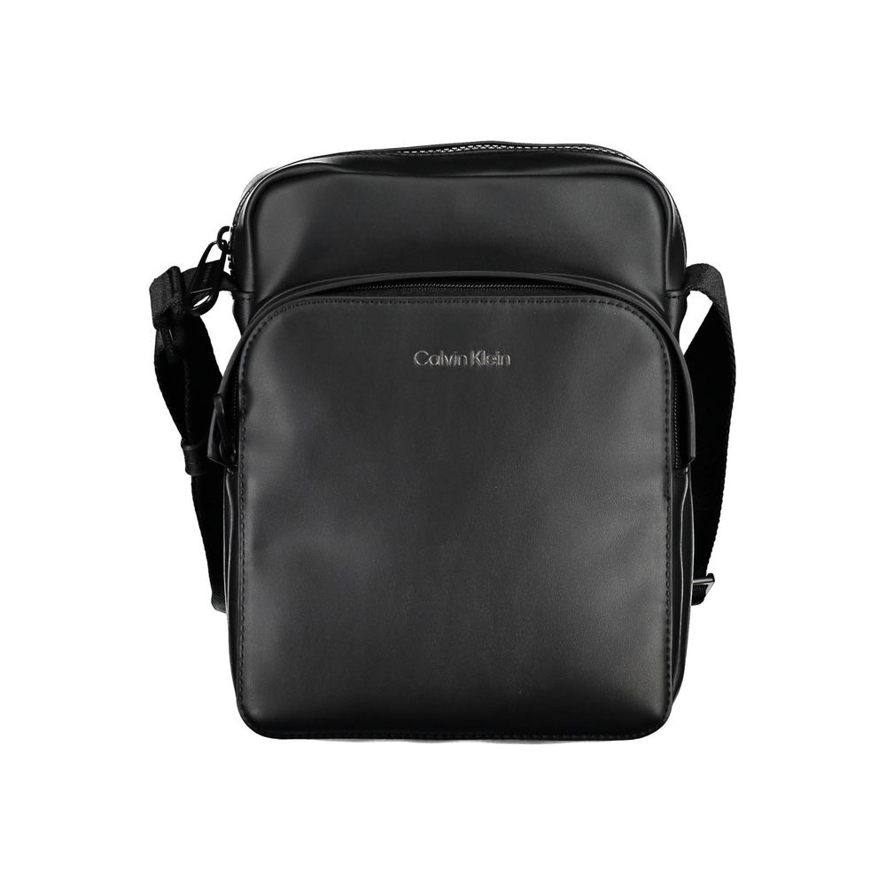 Black Polyester Shoulder Bag