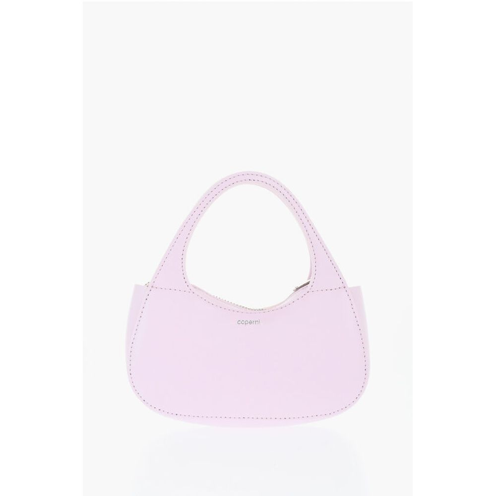 Leather Mini Baguette Bag with Removable Shoulder Strap