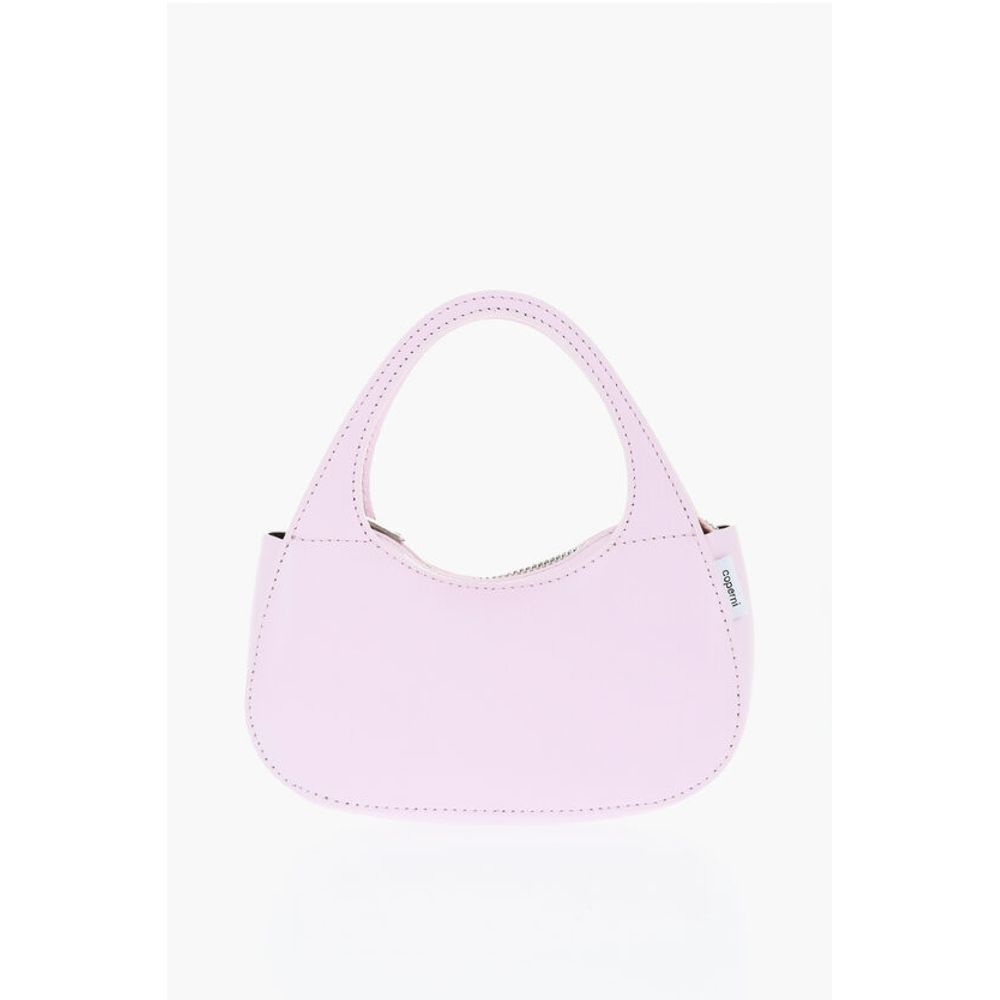 Leather Mini Baguette Bag with Removable Shoulder Strap