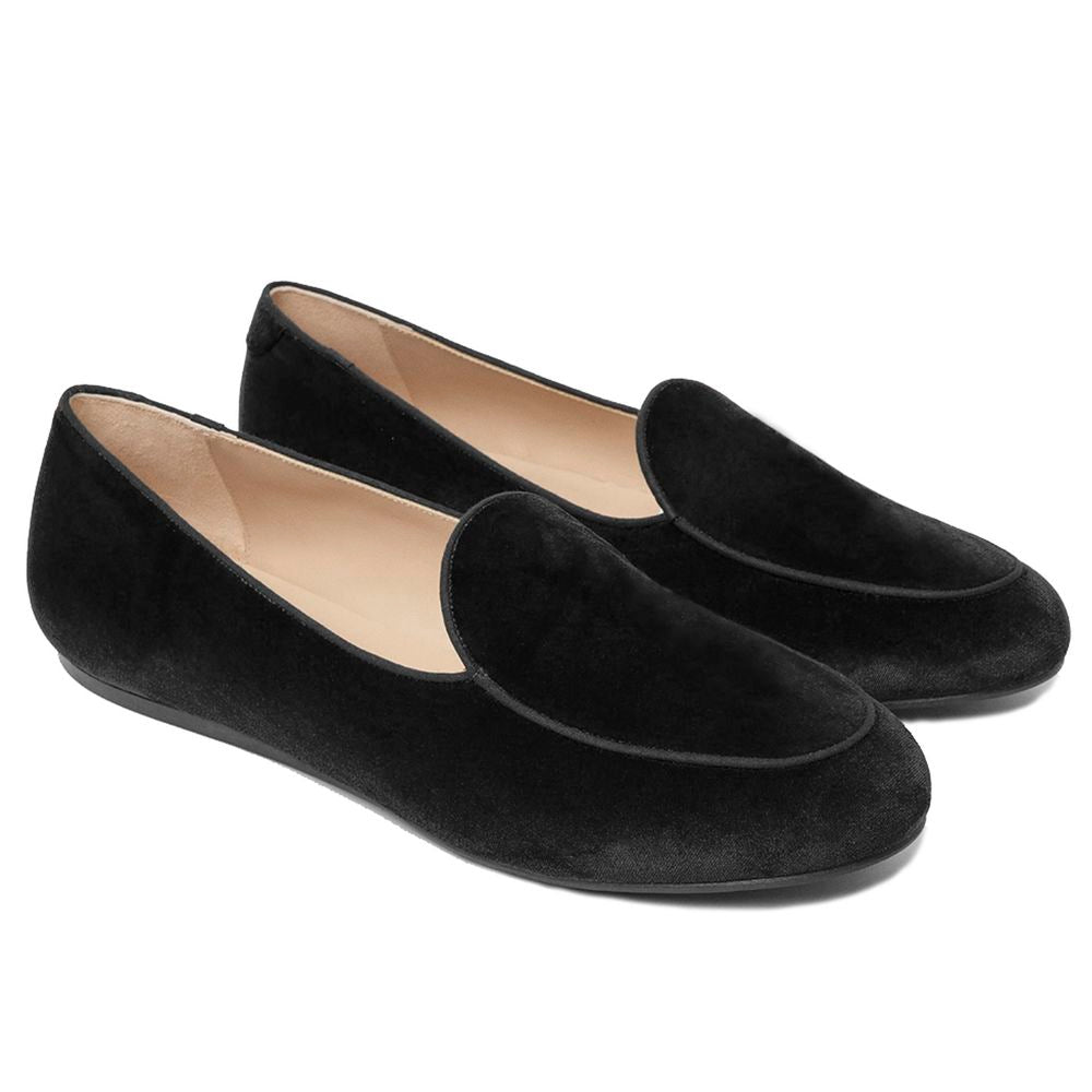 Black Velvet Loafer