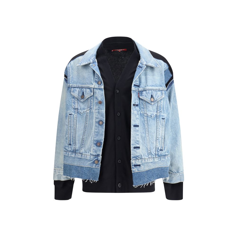 Denim Jacket with Cardigan