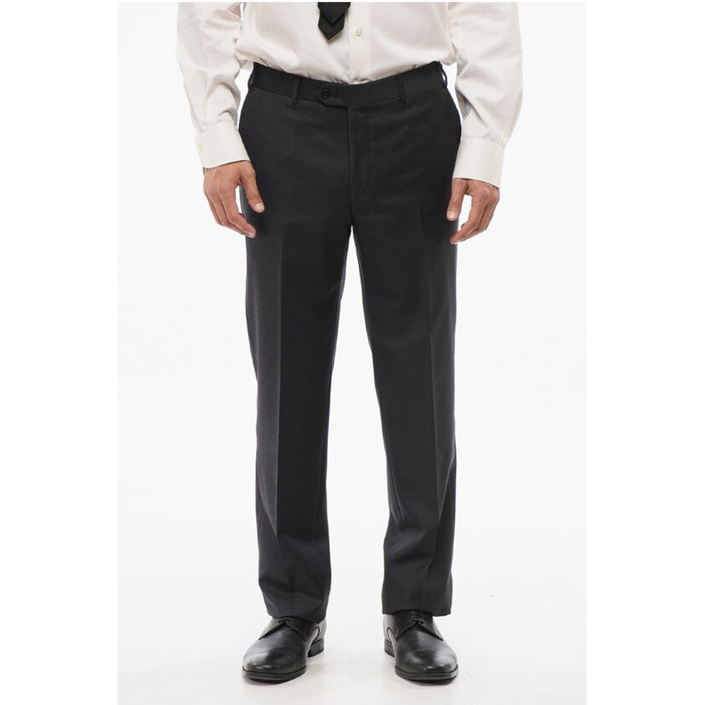 Virgin Wool MANTUA Pants with Concealed Closure