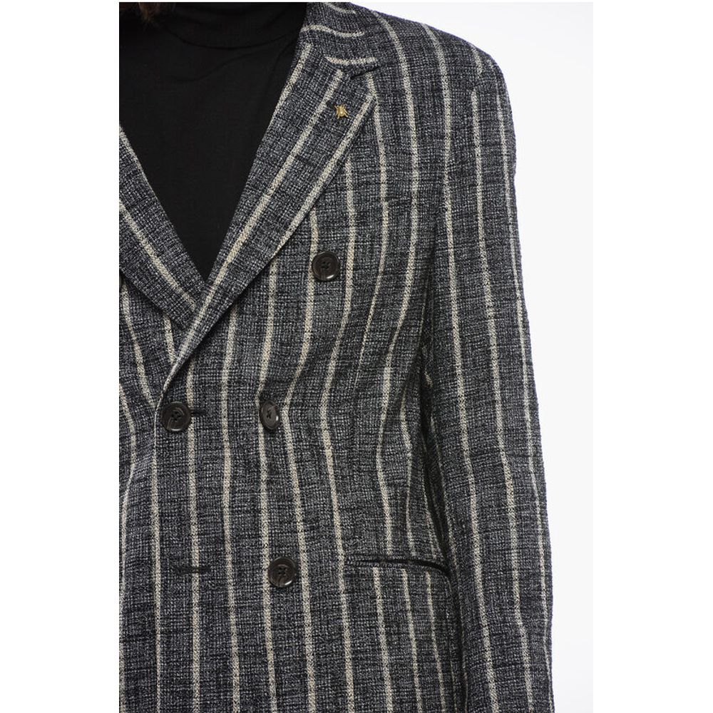 CC COLLECTION Unlined Striped RESET Double-breasted Blazer