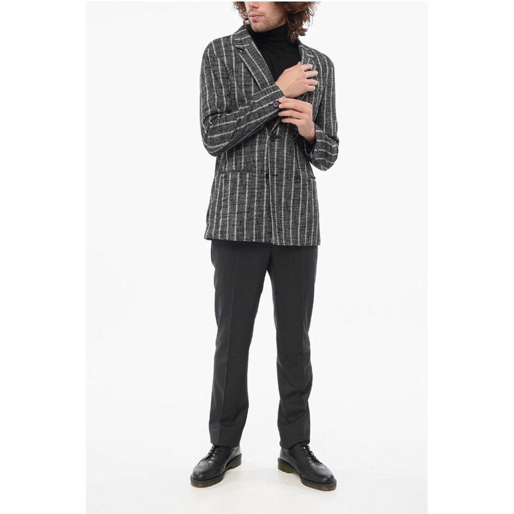 CC COLLECTION Unlined Striped RESET Double-breasted Blazer