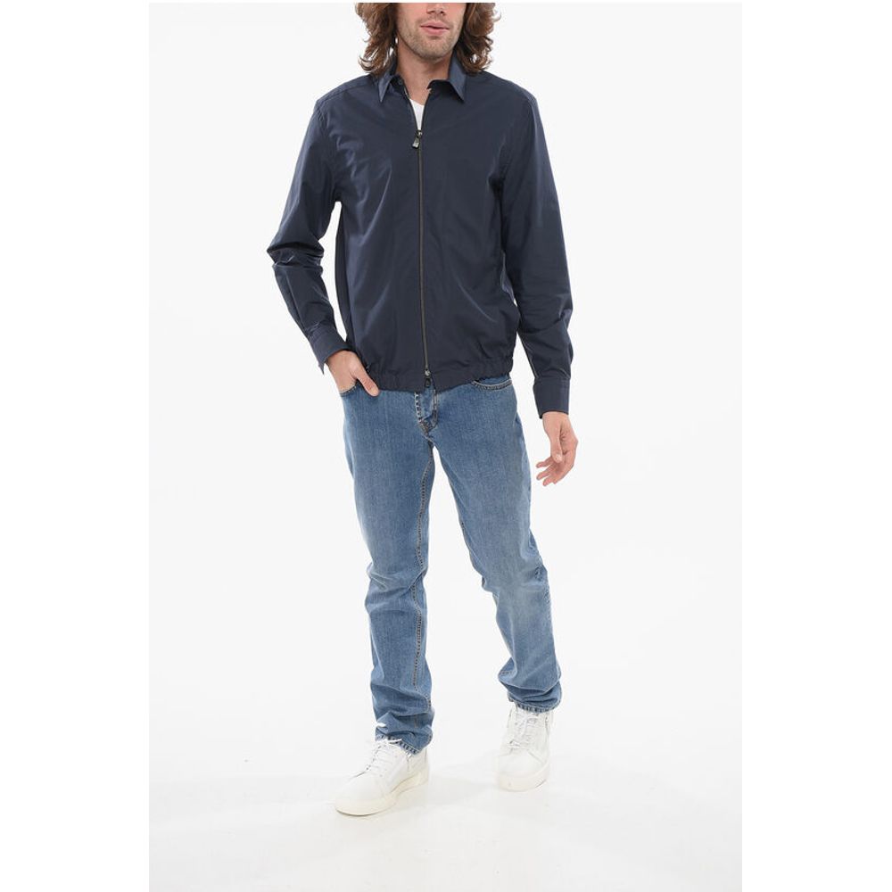 Button-down Collar Windbreaker Jacket