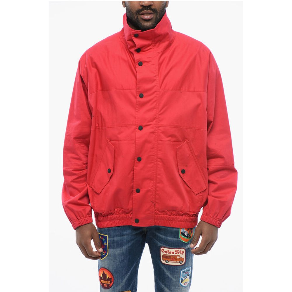 Cotton Blend Windbreaker with Back Embossed Logo