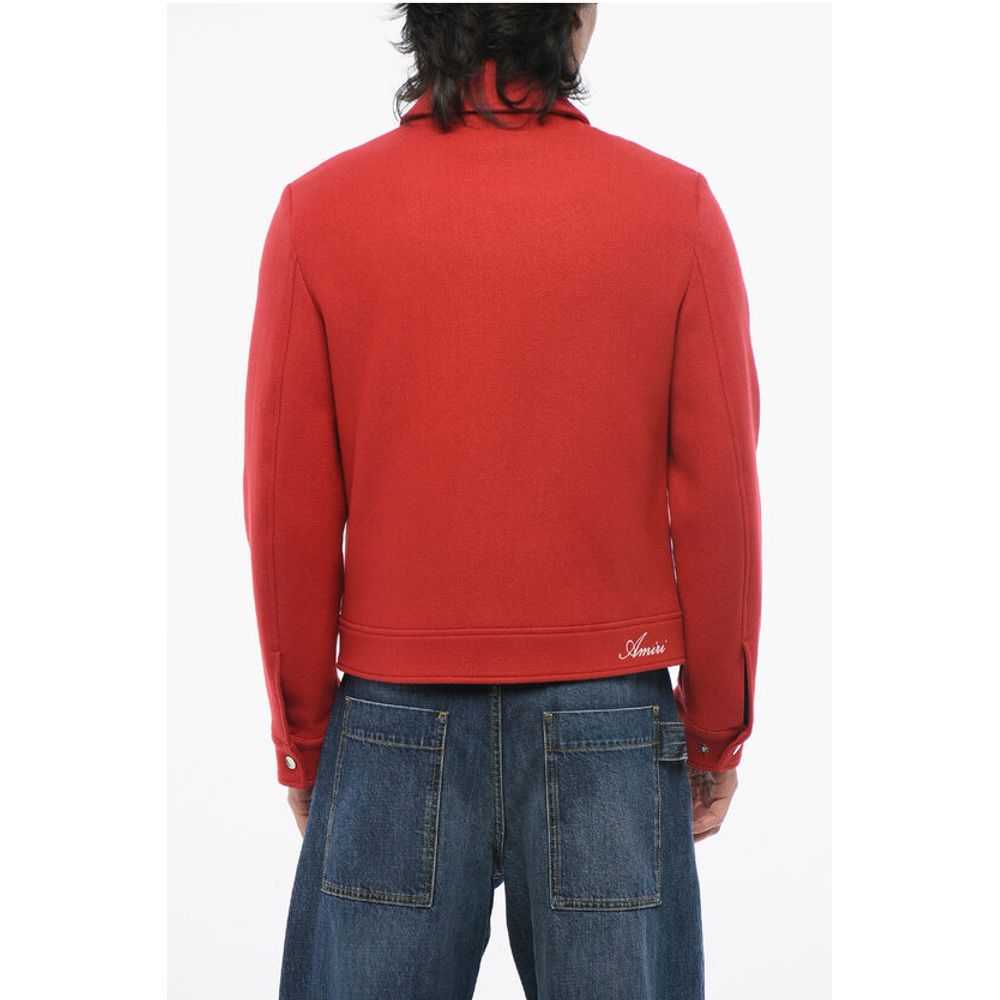 Wool Blend DIAMOND Jacket with Embroidered Insert