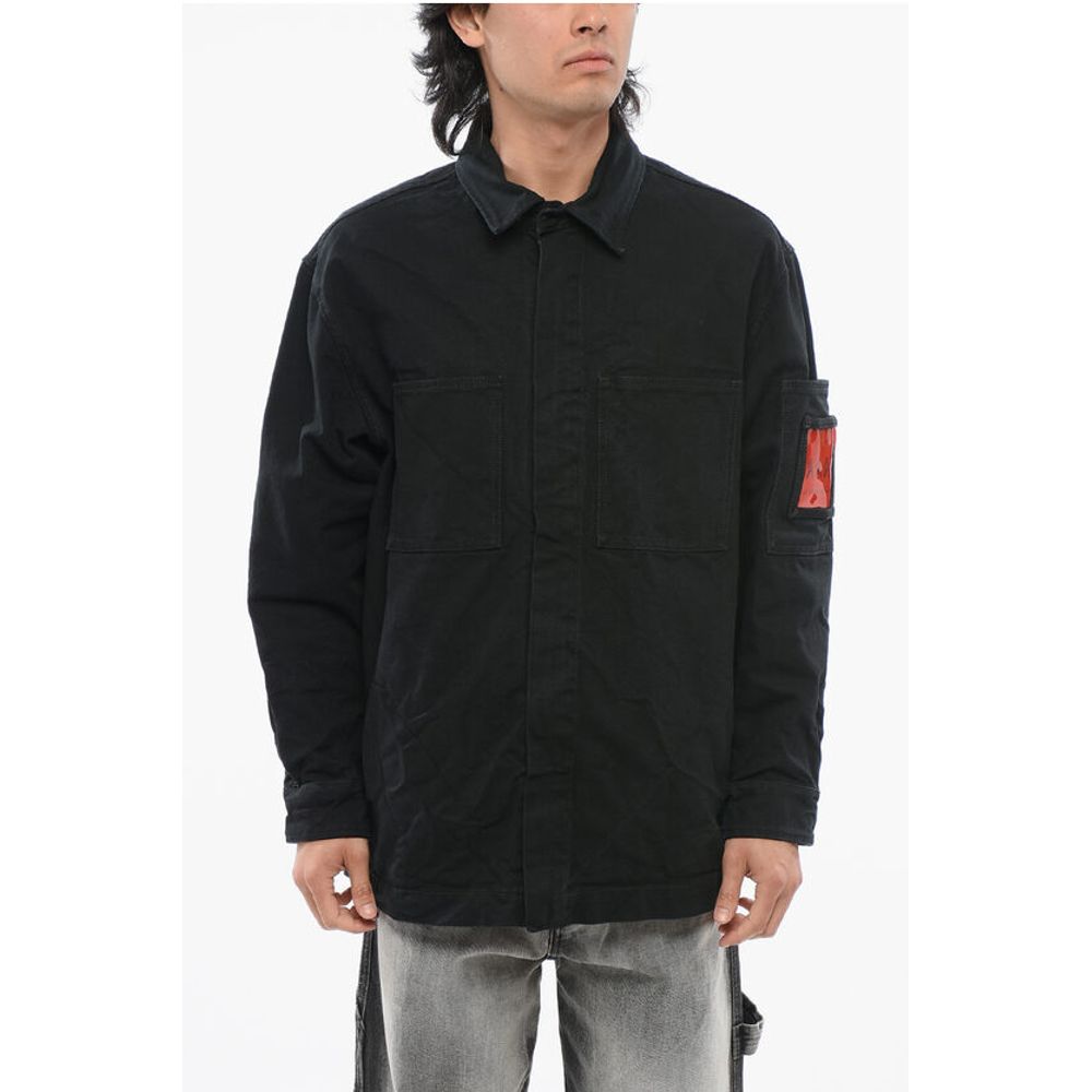 Multipocketed Denim Jacket with Snap Buttons
