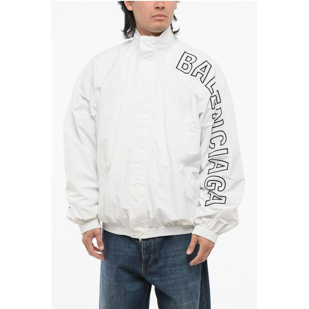 Nylon Windbreaker with Embroidered Logo