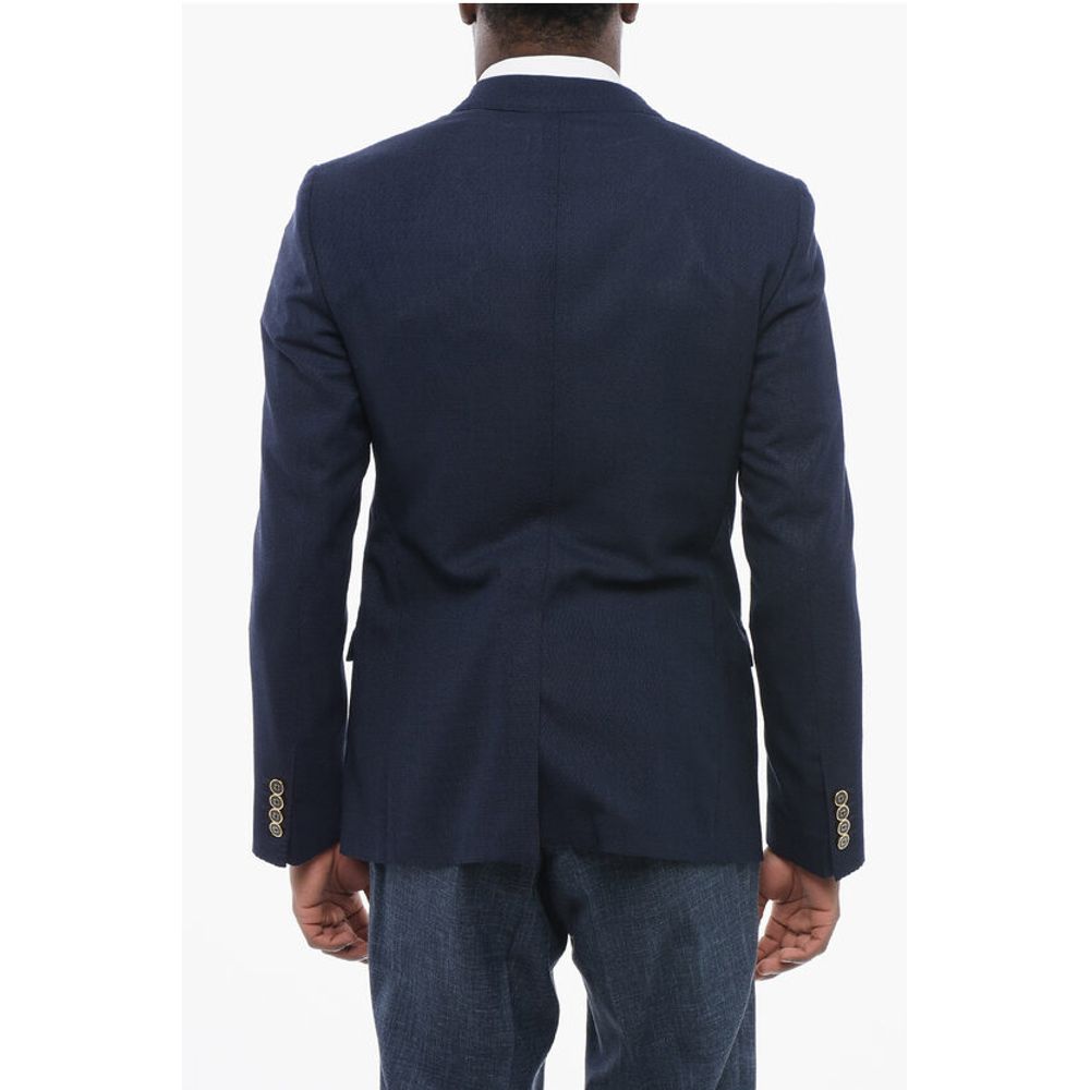 TAORMINA Unlined Light Wool Blazer with Double-breasted Desi
