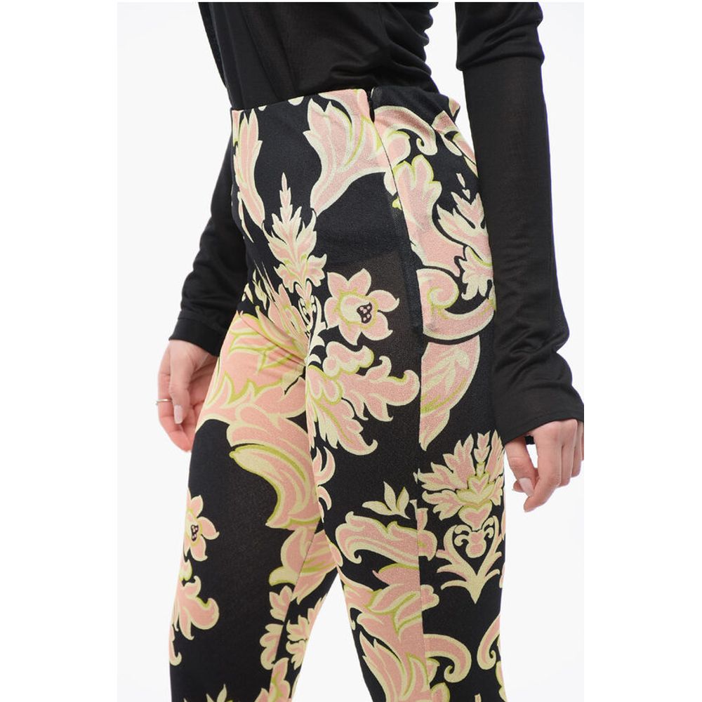 Floral High-waisted Pants