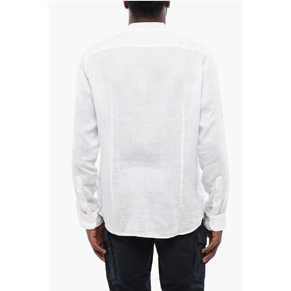 Korean Neckline Linen Shirt